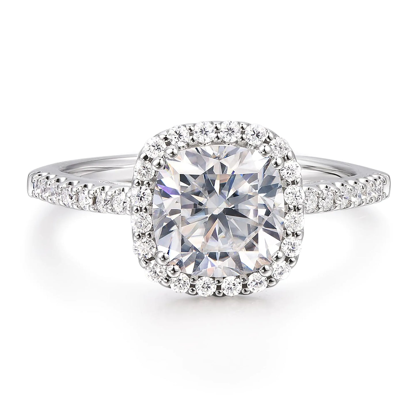 Cushion Moissanite Rings 2 Carat Cushion Cut