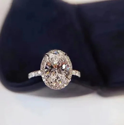 Oval Moissanite Engagement Ring